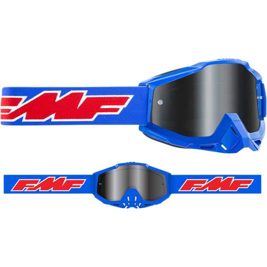 FMF POWERBOMB SAND GOGGLE ROCKET BLUE - SMOKE LENS