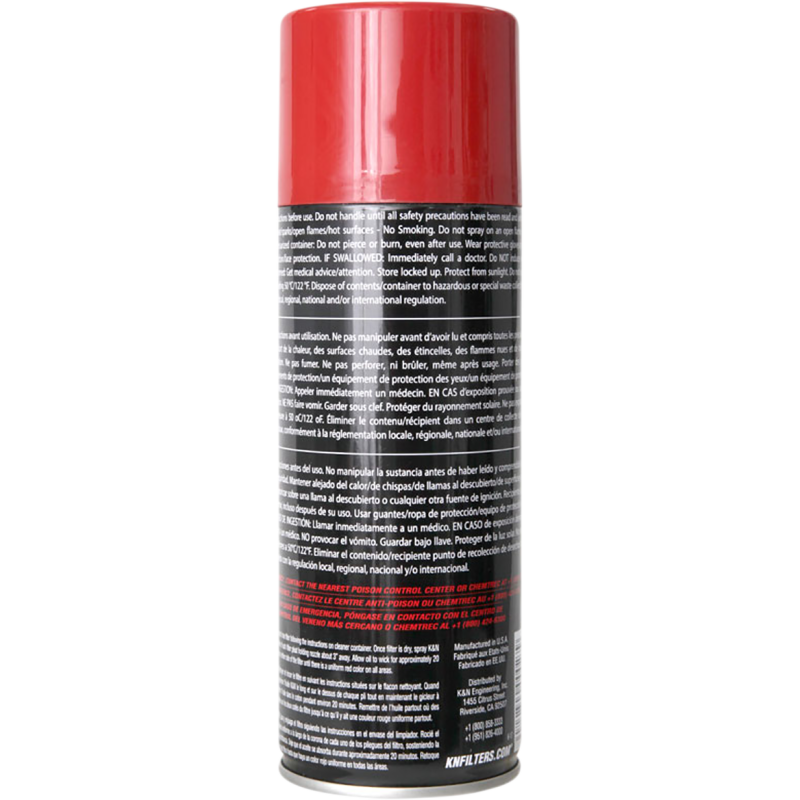 12 OZ AEROSOL FILTERCHARGER OIL K&N