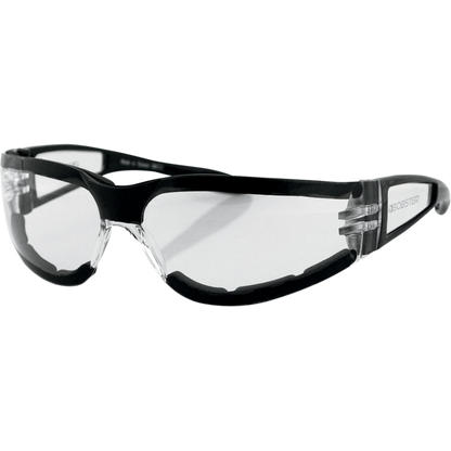 SHIELD II SUNGLASS BLACK FRAME CLEAR LEN