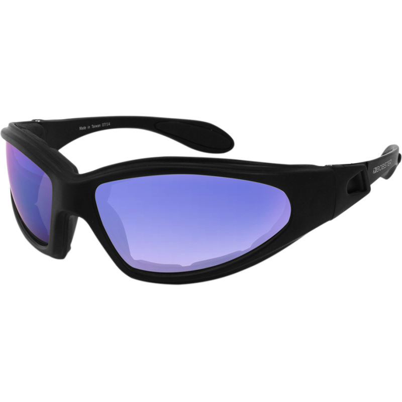 GXR SUNGLASS BLACK FRAME ANTI-FOG SMOKED CYAN MIRROR LENS