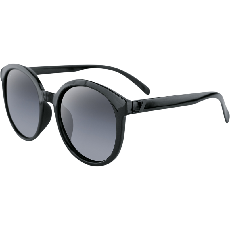 PORT SUNGLASS GLOSS BLACK FRAME SMOKED GRADIENT LENS