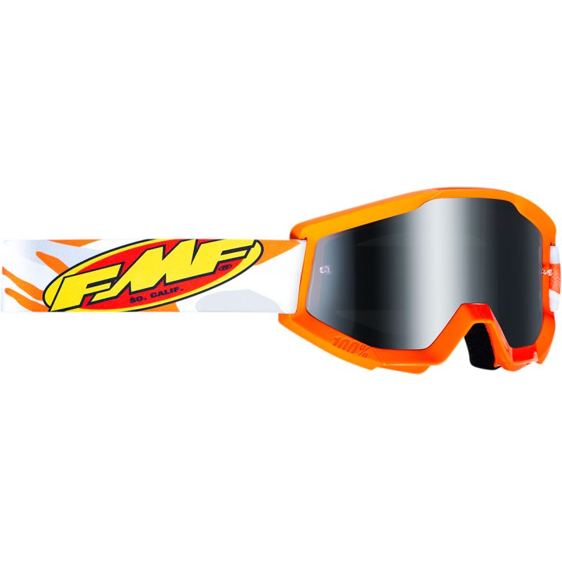 FMF POWERCORE YOUTH GOGGLE ASSAULT GREY - MIRROR SILVER LENS