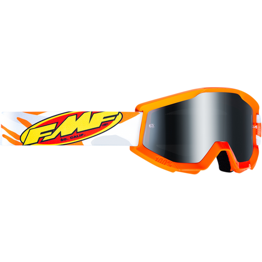 FMF POWERCORE YOUTH GOGGLE ASSAULT GREY - MIRROR SILVER LENS