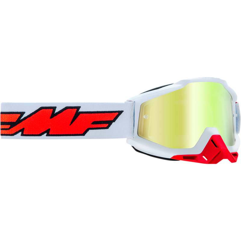 FMF POWERBOMB GOGGLE ROCKET WHITE - TRUE GOLD LENS