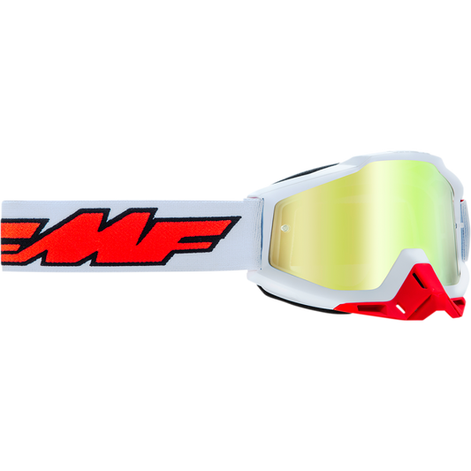 FMF POWERBOMB GOGGLE ROCKET WHITE - TRUE GOLD LENS