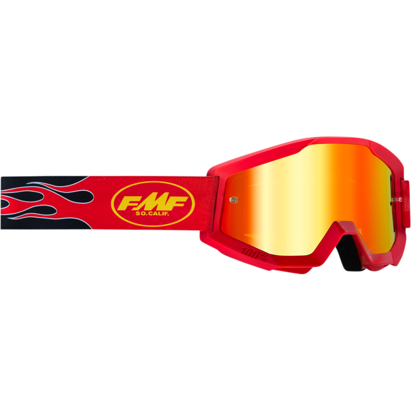 FMF POWERCORE YOUTH GOGGLE FLAME RED - MIRROR RED LENS