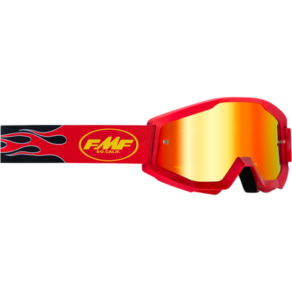 FMF POWERCORE YOUTH GOGGLE FLAME RED - MIRROR RED LENS