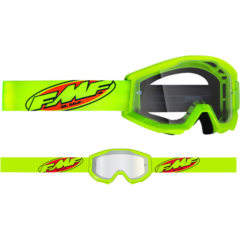 FMF POWERCORE YOUTH GOGGLE CORE YELLOW - CLEAR LENS