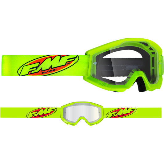 FMF POWERCORE YOUTH GOGGLE CORE YELLOW - CLEAR LENS