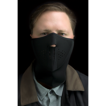 NEOPRENE 3-PANEL HALF MASK BLACK