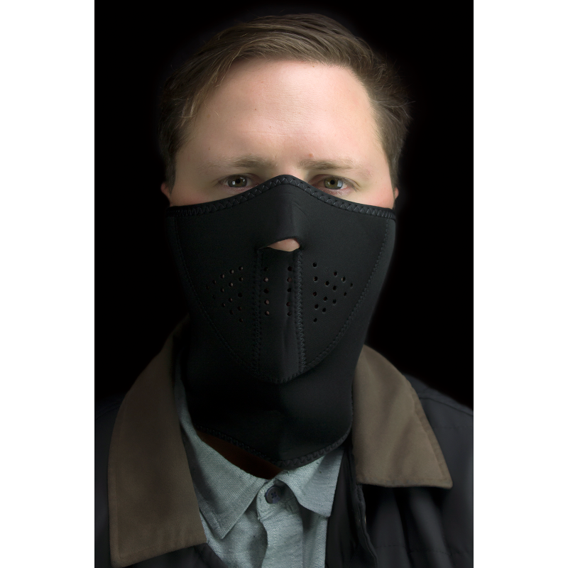 NEOPRENE 3-PANEL HALF MASK BLACK