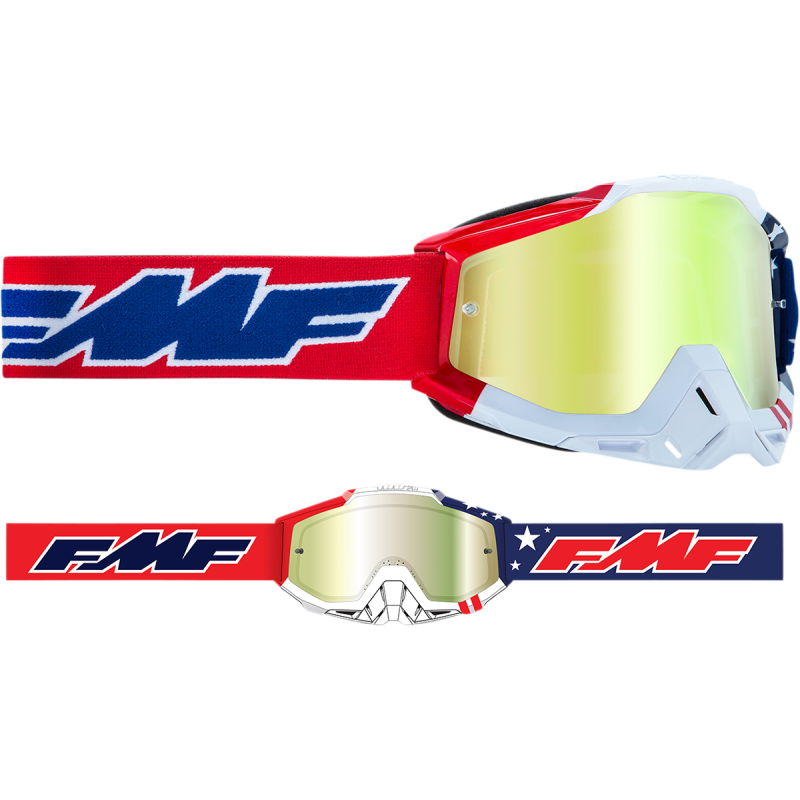 FMF POWERBOMB GOGGLE US OF A - TRUE GOLD LENS