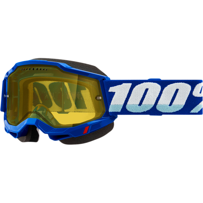 ACCURI 2 SNOWMOBILE GOGGLE BLUE - YELLOW VENTED DUAL LENS