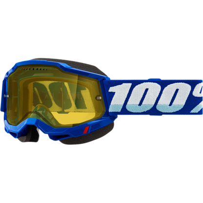 ACCURI 2 SNOWMOBILE GOGGLE BLUE - YELLOW VENTED DUAL LENS