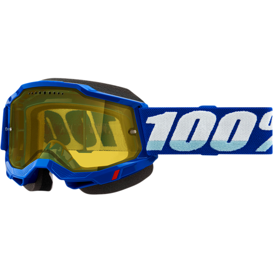 ACCURI 2 SNOWMOBILE GOGGLE BLUE - YELLOW VENTED DUAL LENS