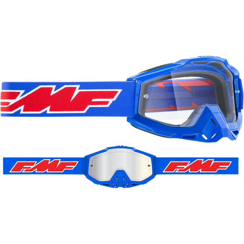 FMF POWERBOMB GOGGLE ROCKET BLUE - CLEAR LENS