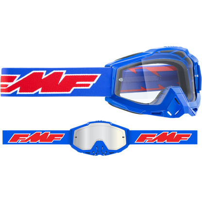 FMF POWERBOMB GOGGLE ROCKET BLUE - CLEAR LENS