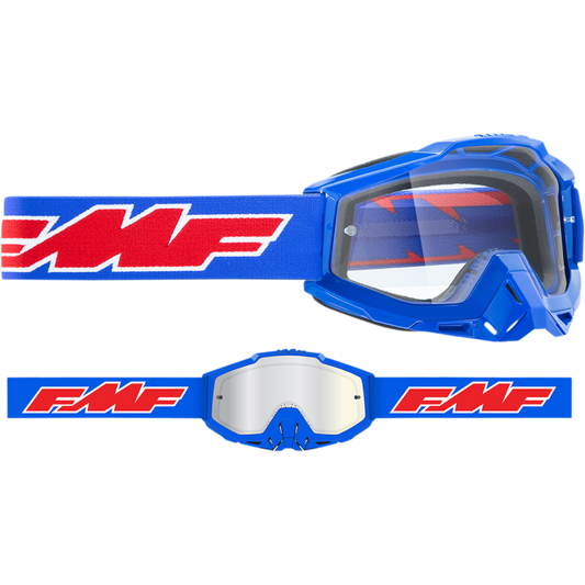 FMF POWERBOMB GOGGLE ROCKET BLUE - CLEAR LENS