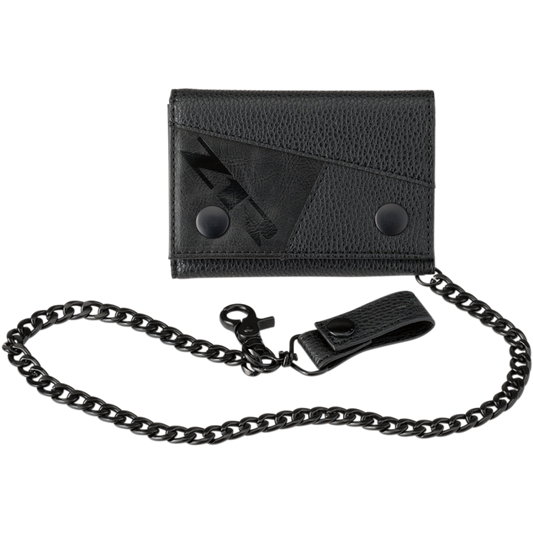 WALLET LTHR ZIR BLK REG