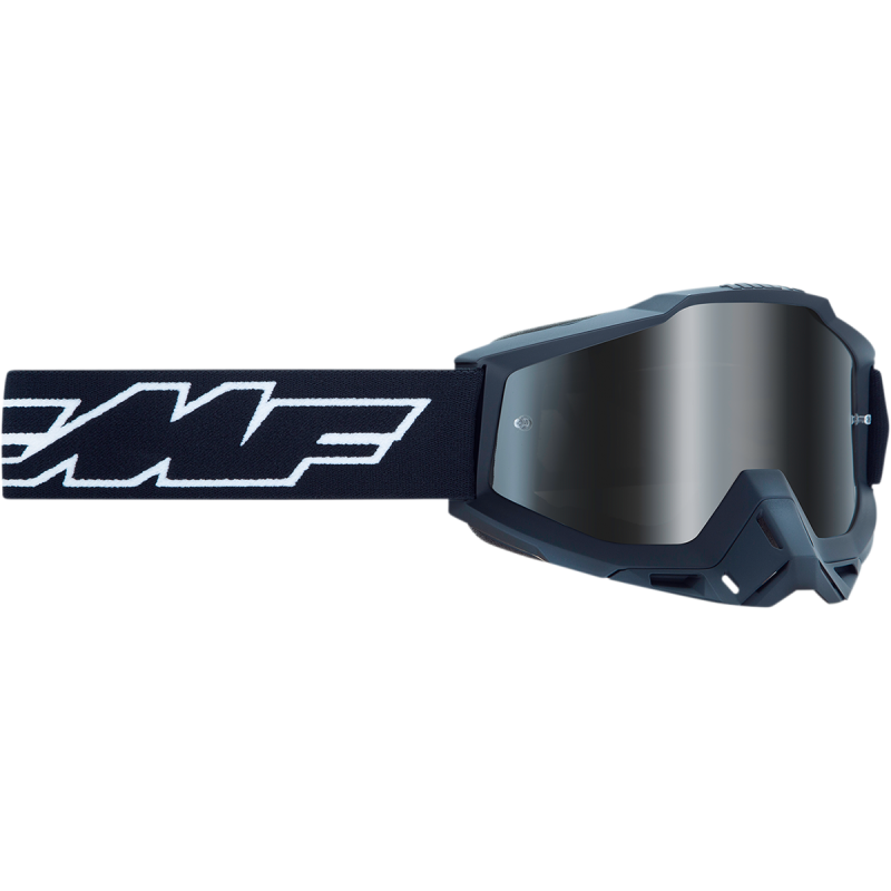 FMF POWERBOMB GOGGLE ROCKET BLACK - MIRROR SILVER LENS