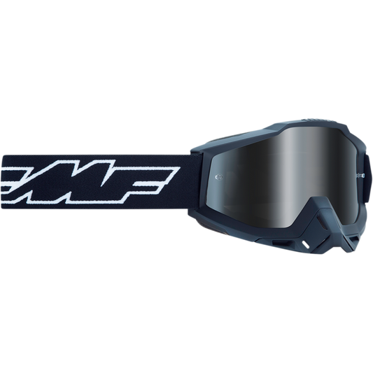 FMF POWERBOMB GOGGLE ROCKET BLACK - MIRROR SILVER LENS