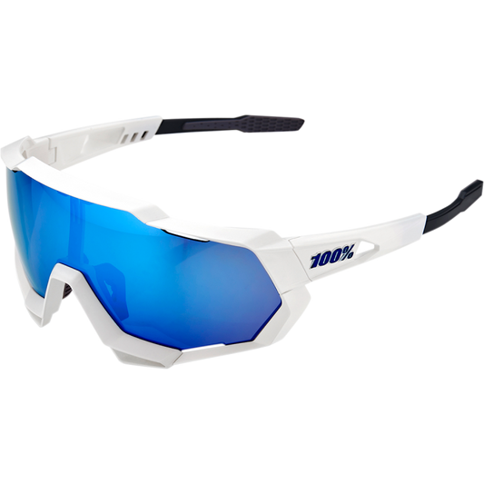 SPEEDTRAP MATTE WHITE W/ HIPER ICEBERG BLUE MIRROR LENS