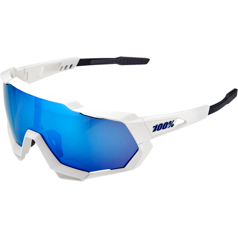 SPEEDTRAP MATTE WHITE W/ HIPER ICEBERG BLUE MIRROR LENS