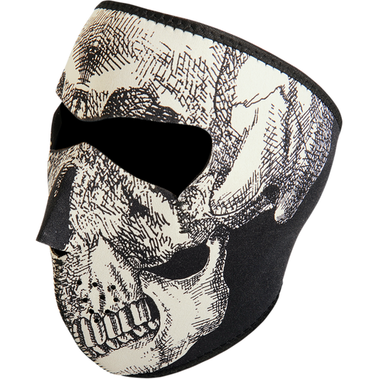 NEOPRENE FACE MASK GLOW SKULL FACE