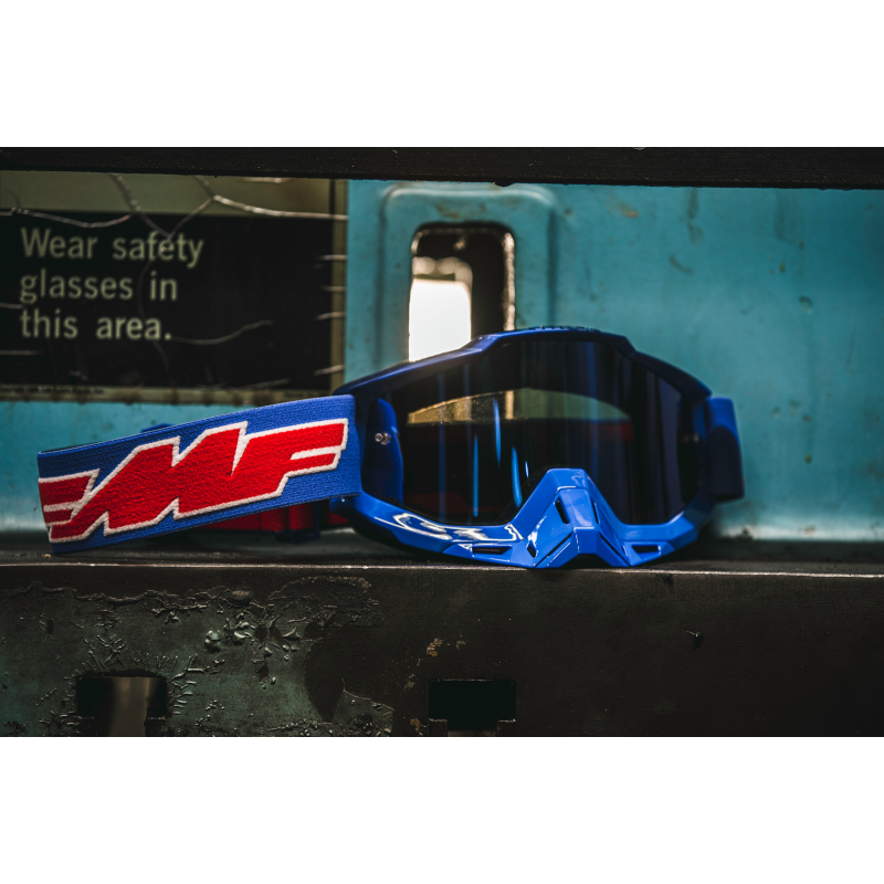 FMF POWERBOMB GOGGLE ROCKET BLUE - CLEAR LENS