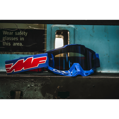 FMF POWERBOMB GOGGLE ROCKET BLUE - CLEAR LENS