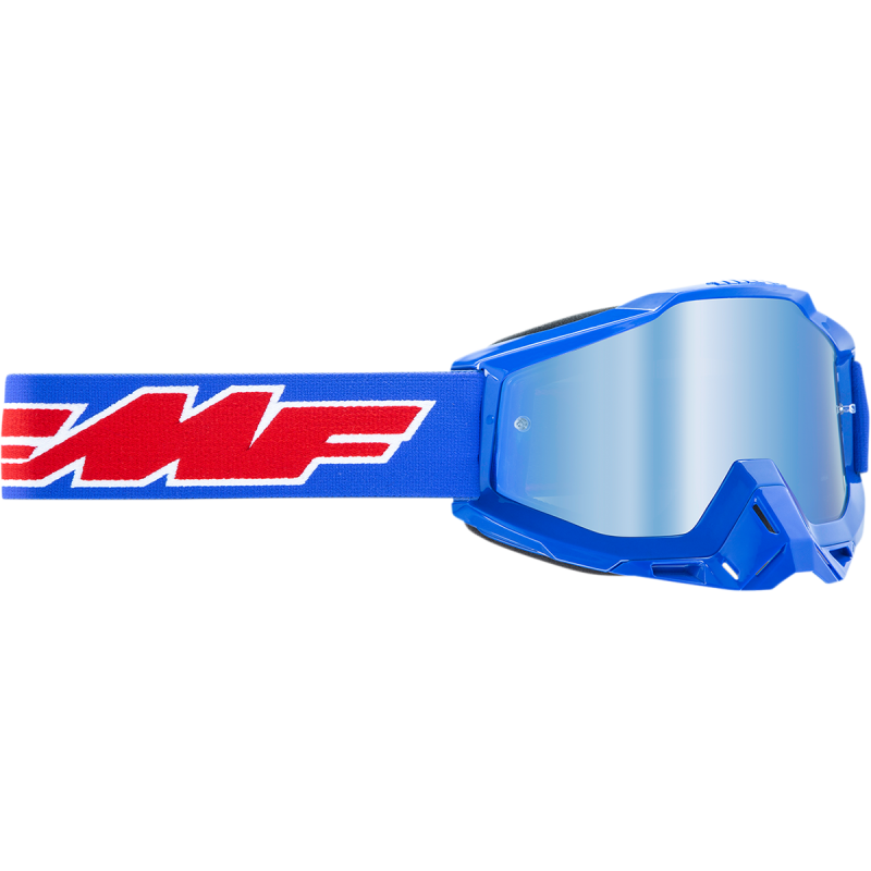 FMF POWERBOMB YOUTH GOGGLE ROCKET BLUE - MIRROR BLUE LENS