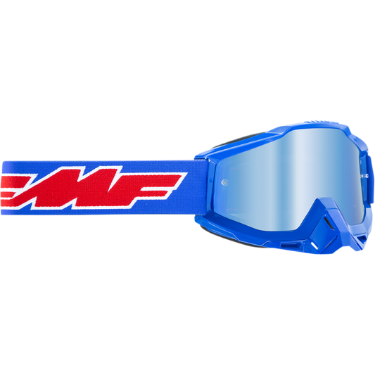 FMF POWERBOMB YOUTH GOGGLE ROCKET BLUE - MIRROR BLUE LENS