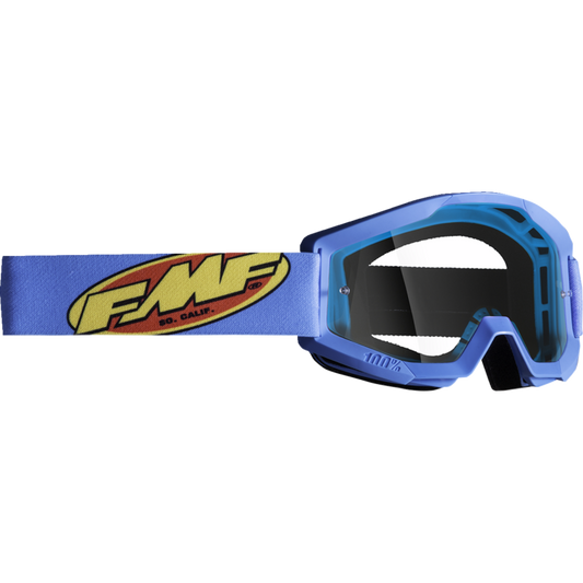 FMF POWERCORE YOUTH GOGGLE CORE CYAN - CLEAR LENS