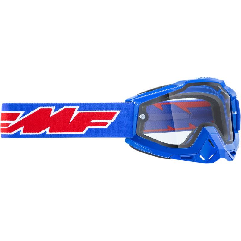 FMF POWERBOMB ENDURO GOGGLE ROCKET BLUE - CLEAR LENS