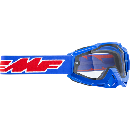 FMF POWERBOMB ENDURO GOGGLE ROCKET BLUE - CLEAR LENS