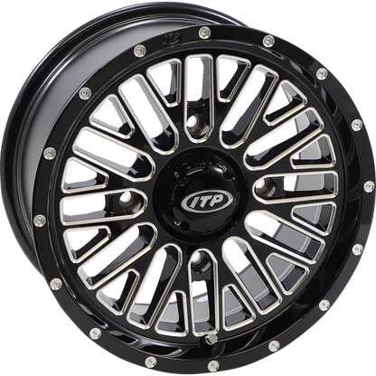 MOMENTUM 14X7 4/156 5+2 (+30mm) GLOSS BLACK MACHINED