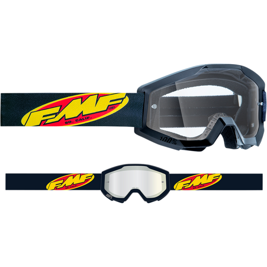 FMF POWERCORE GOGGLE CORE BLACK - CLEAR LENS