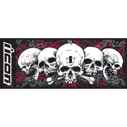 FLOORMAT ICON SKULL BLK