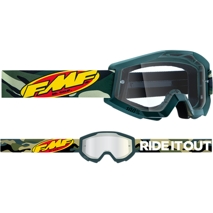 FMF POWERCORE GOGGLE ASSAULT CAMO - CLEAR LENS