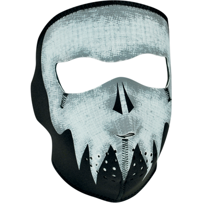 FACE MASK GREY SKULL GLOW IN THE DARK