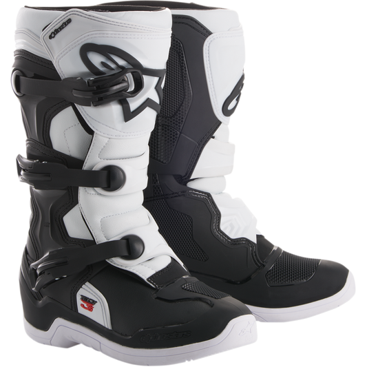 BOOT T3S YTH BK/WT 6