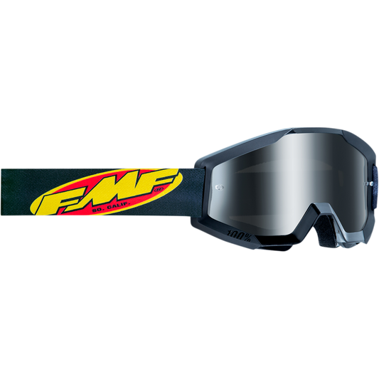 FMF POWERCORE GOGGLE CORE BLACK - MIRROR SILVER LENS