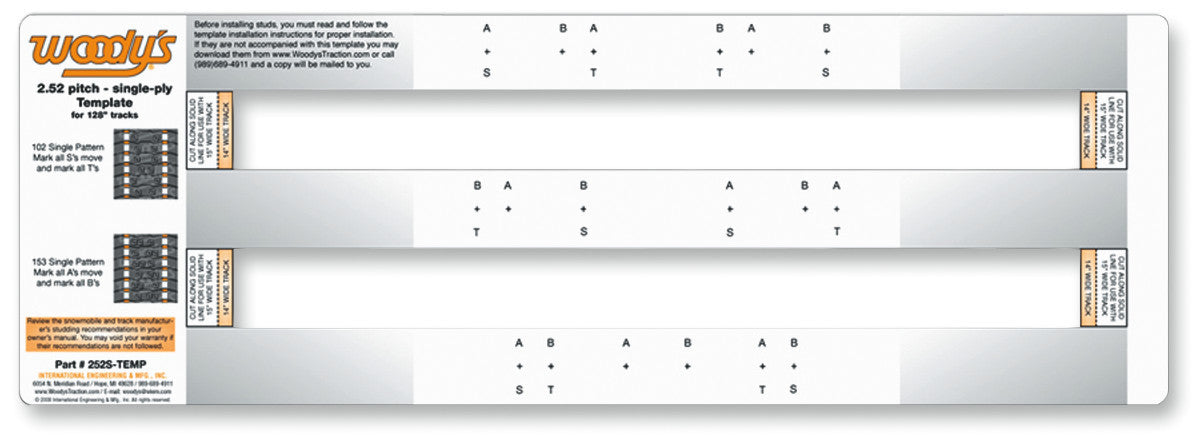 WOODY'S STUD TEMPLATES