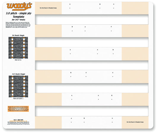 WOODY'S STUD TEMPLATES