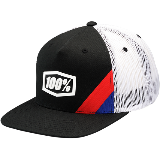 100% YOUTH HAT - TRUCKER CORNERSTONE (BLACK)