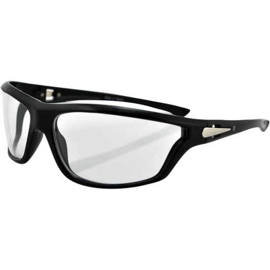 FLORIDA SHINY BLK FRAME CLEAR LENSES