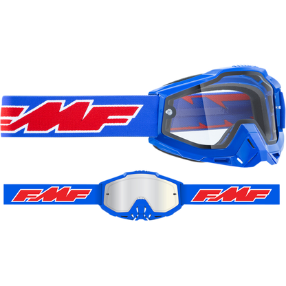 FMF POWERBOMB ENDURO GOGGLE ROCKET BLUE - CLEAR LENS