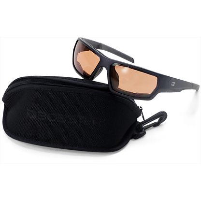 TREAD SUNGLASS REMOVABLE FOAM MATTE BLACK AMBER LENS