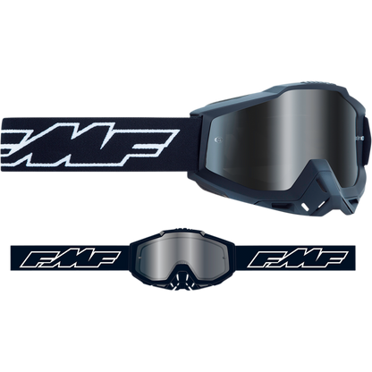 FMF POWERBOMB YOUTH GOGGLE ROCKET BLACK - MIRROR SILVER LENS