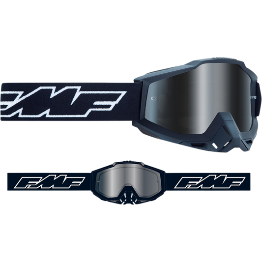 FMF POWERBOMB YOUTH GOGGLE ROCKET BLACK - MIRROR SILVER LENS